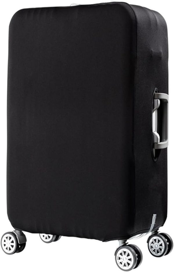 7-Mi Suitcase Cover Spandex Travel Luggage Covers Organizers Trolley Protector Fits 28 to 30 Inch Baggage Case Sleeve Black