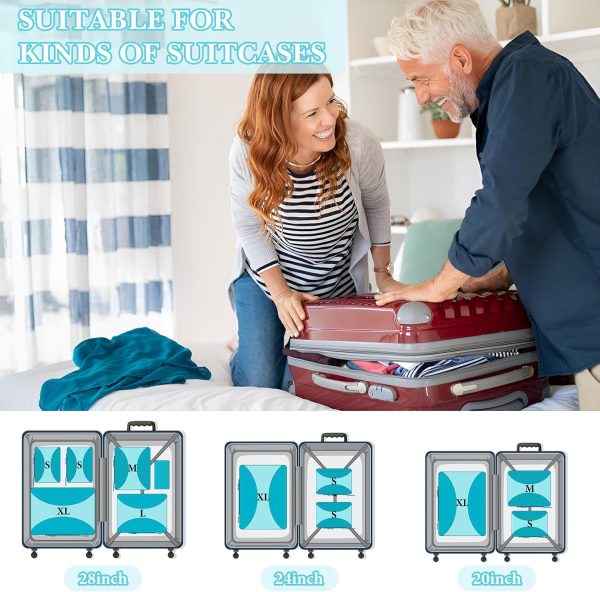 8 Set Compression Packing Cubes for Travel, Lightweight Compression Cubes for Suitcases, Expandable Suitcase Organizer with Shoes & Laundry Bags, Travel Accessories for Men Women - Image 3