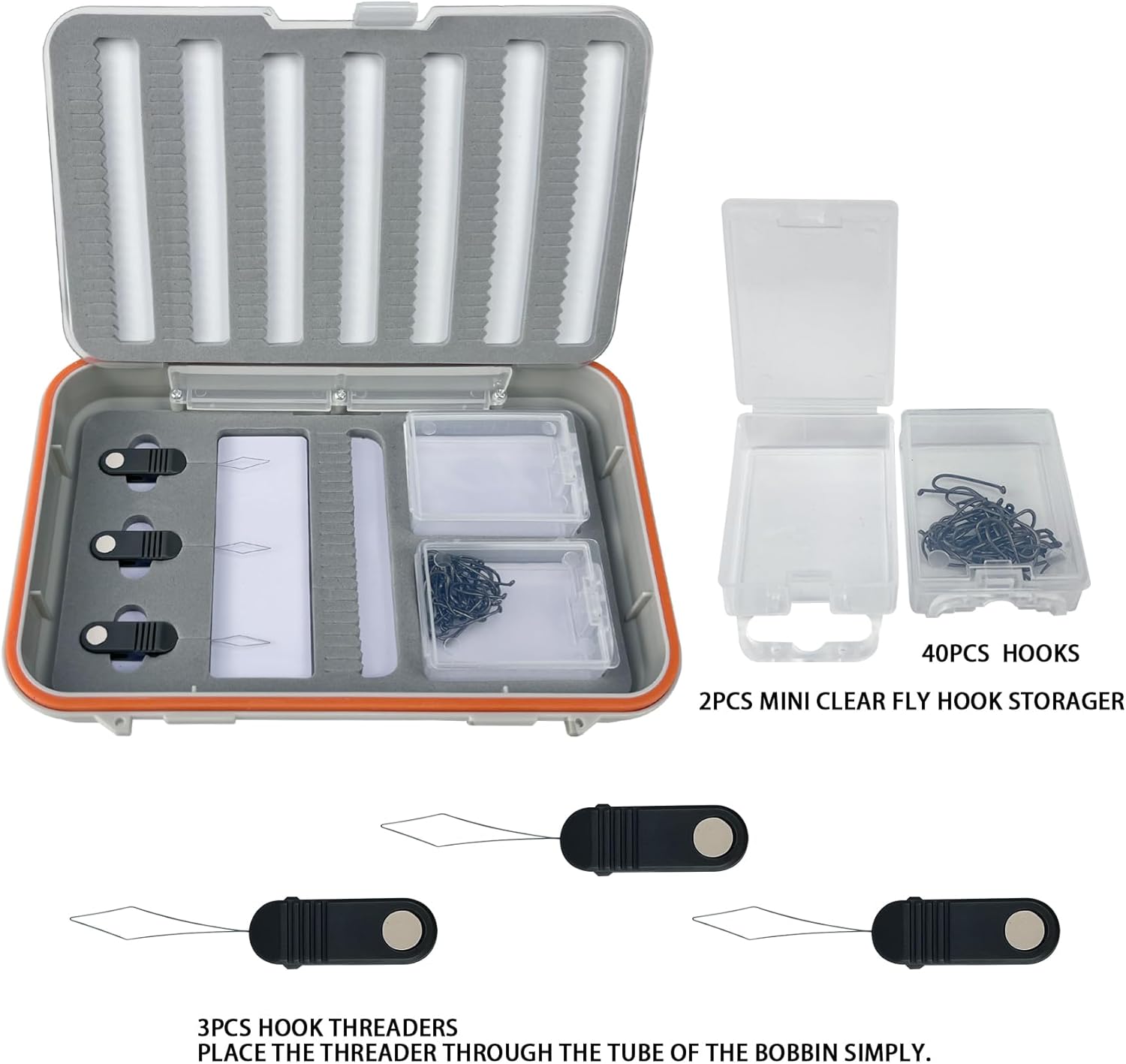 Aventik Large Capacity Waterproof Fly Fishing Box 4-Layer Foam Tackle Fishing Box for Freshwater Saltwater Streamer Storage (H039X) - Image 3