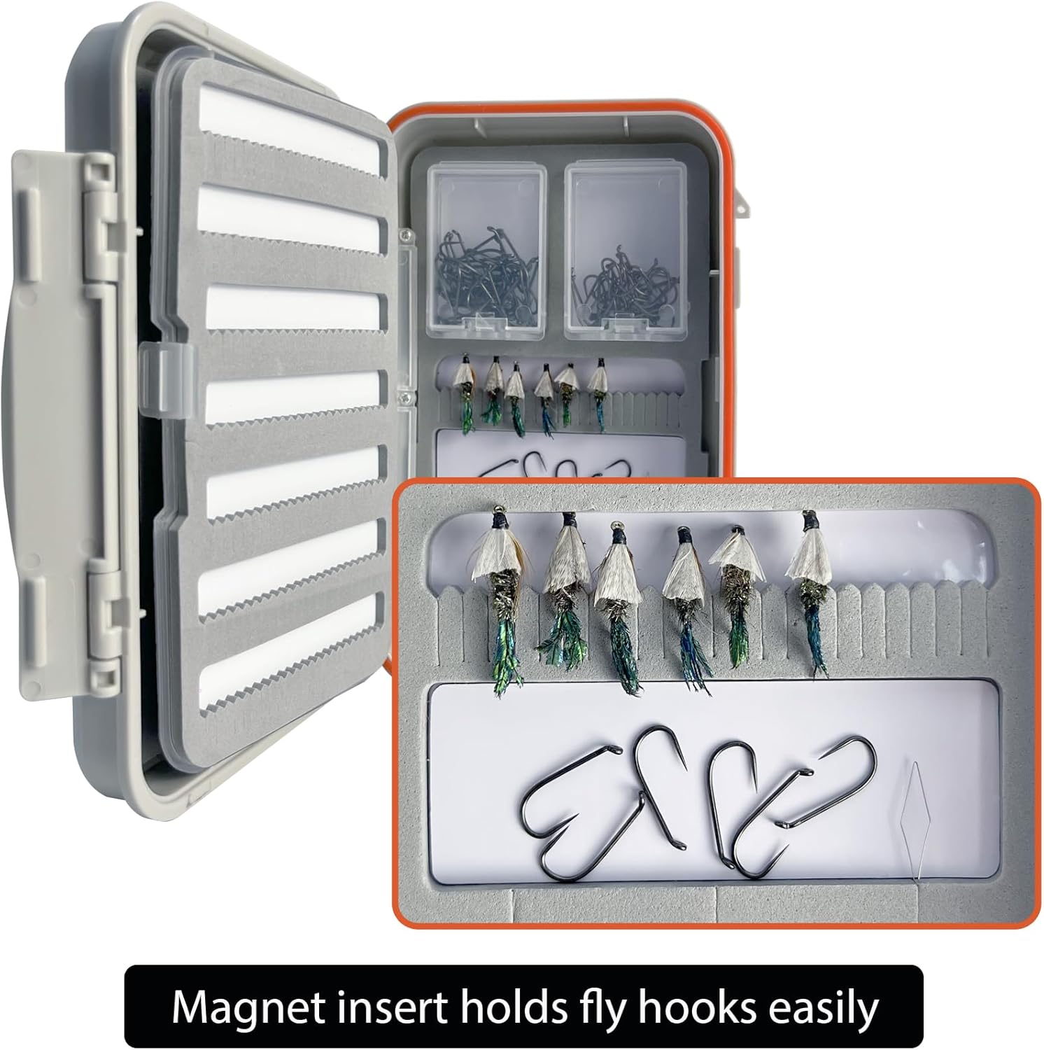 Aventik Large Capacity Waterproof Fly Fishing Box 4-Layer Foam Tackle Fishing Box for Freshwater Saltwater Streamer Storage (H039X) - Image 4