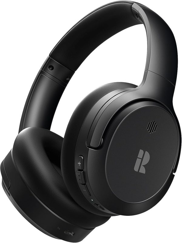 Bluetooth Headphones, Hybrid Active Noise Cancelling Wireless Headphones Over Ear with Microphone, Up to 140H Playtime, Transparency Mode, Deep Bass, Clear Calls, Comfort fit for Travel, Home Office