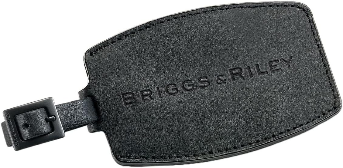Briggs & Riley Leather Luggage ID Tag, Black, One Size