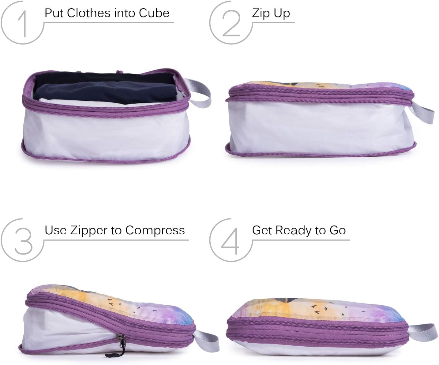 Compression Packing Cube Set 3pcs, Travel Bags Organizer for Luggage/Backpack - Image 7