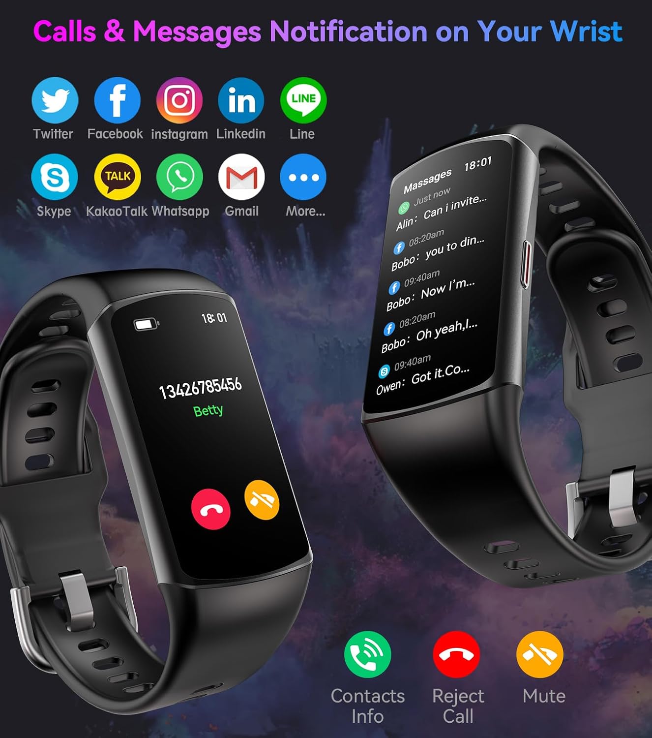 Smart Watch Fitness Tracker with 24/7 Heart Rate, Blood Oxygen Blood Pressure Monitor Sleep Tracker 120 Sports Modes Activity Tracker Step Calorie Counter IP68 Waterproof for Andriod iPhone Women Men - Image 6