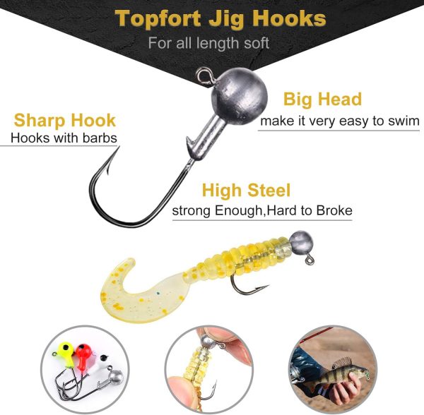 TOPFORT 187/343pcs Fishing Accessories Kit, Organized Fishing Tackle Box with Tackle Included, Fishing Hooks, Fishing Weights Sinkers, Fishing Gear and Equipment, Fishing Gift for Men - Image 6