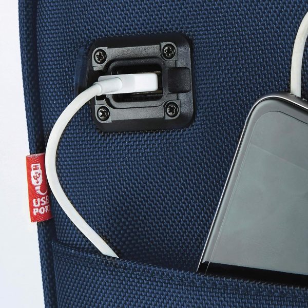 TPRC Smart Under Seat Carry-On Luggage with USB Charging Port, Navy Blue, Underseater 15-Inch - Image 4
